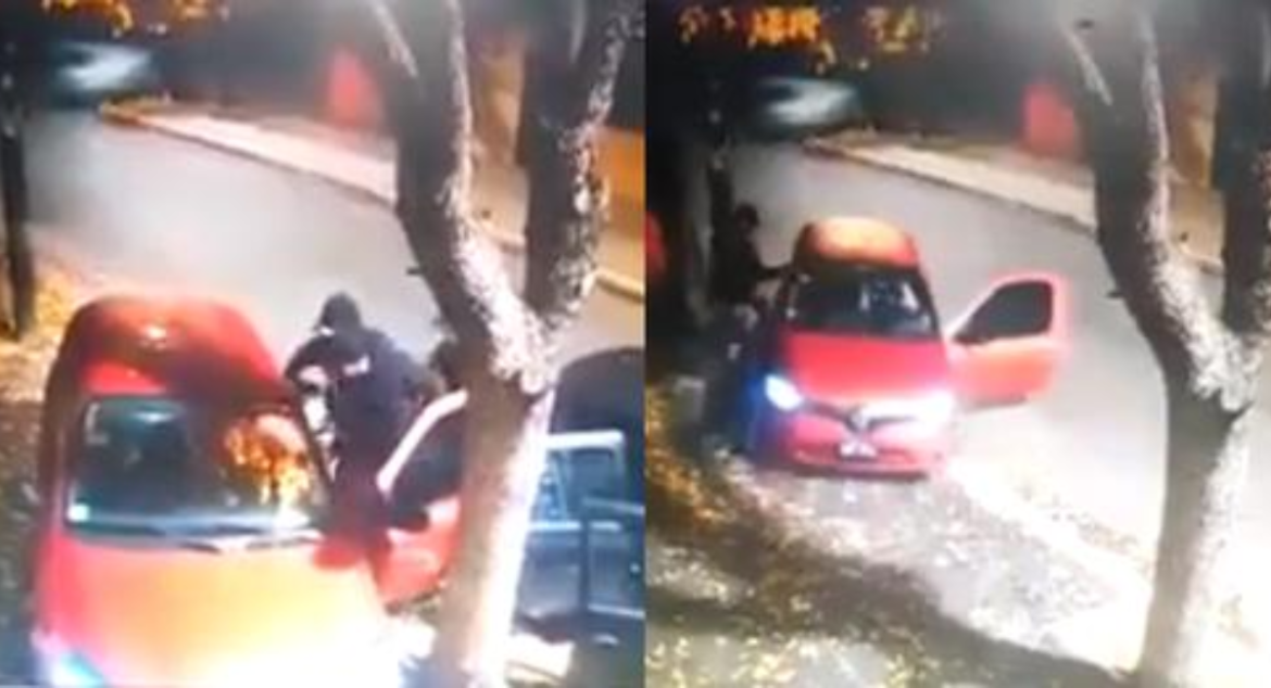 Video: Delincuentes armados atacaron a un joven para robarle su auto