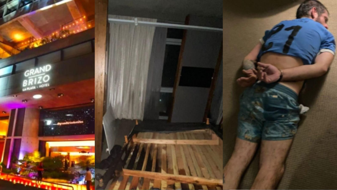 Un hombre causo pánico, destrozos, y hasta un incendio, en el lujoso hotel Gran Brizo