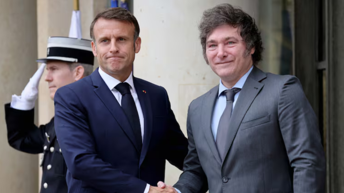 Javier Milei se reunió con Emmanuel Macron antes de la inauguración de los Juegos Olímpicos