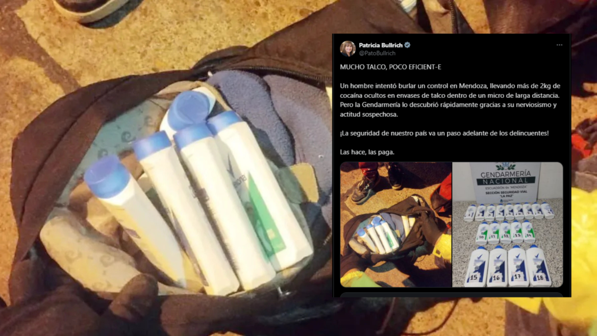 Papelón de Bullrich: confundieron talco con cocaína, detuvieron a un hombre por 21 días y ella lo festejó