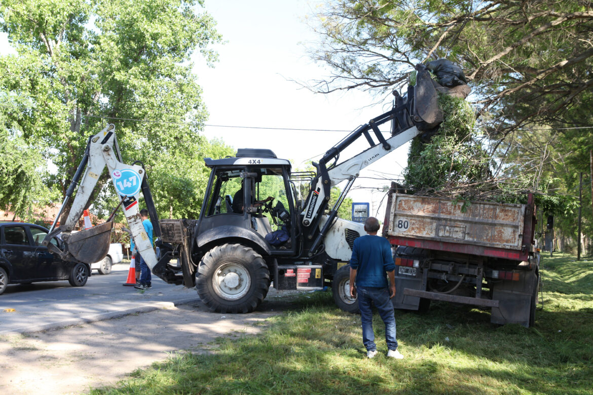 Más de 100 agentes desplegaron un operativo integral de limpieza en San Lorenzo, Los Hornos y Arana
