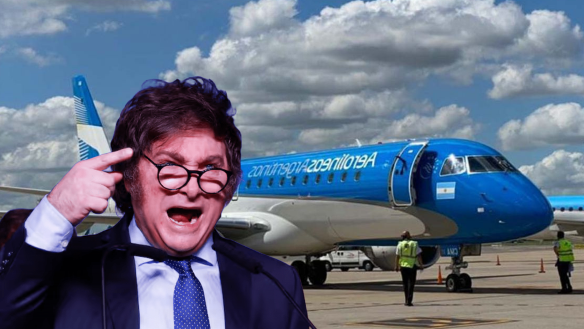 Javier Milei sobre Aerolíneas Argentinas: ‘O se cierra o se privatiza, pero no sigue en manos del Gobierno’