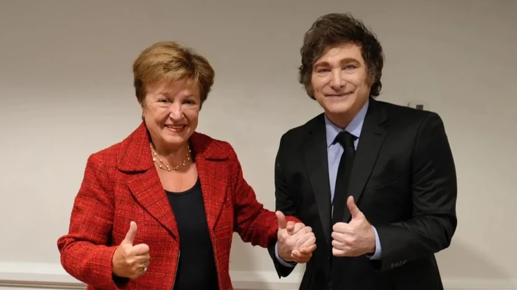 Tras la reunión con Kristalina Georgieva, Milei acordó que un equipo técnico del FMI viajará a Buenos Aires