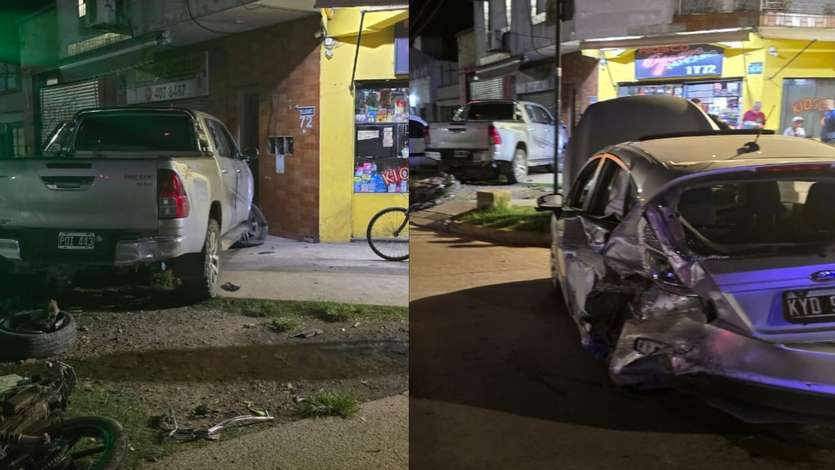 La Plata: borracho se chocó todo lo que se le cruzó