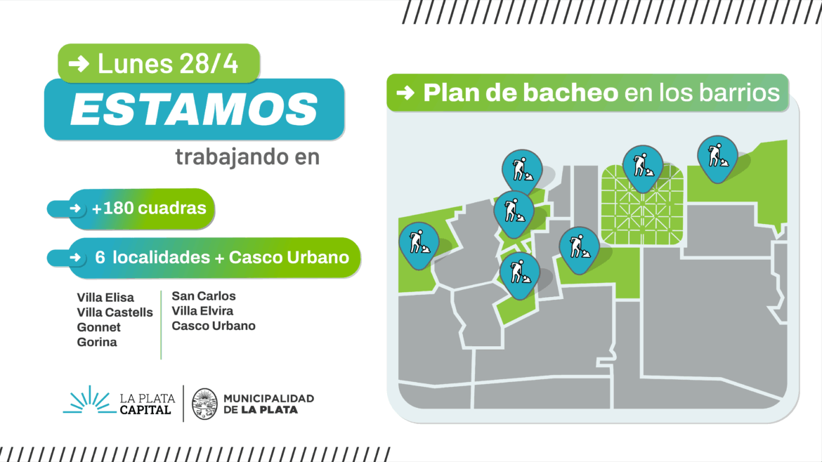 El Municipio realiza trabajos de bacheo en más de 180 cuadras