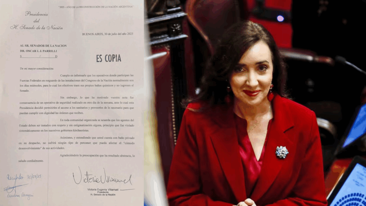 Victoria Villarruel rechazó categóricamente el pedido de senadores kirchneristas sobre los baños del Congreso