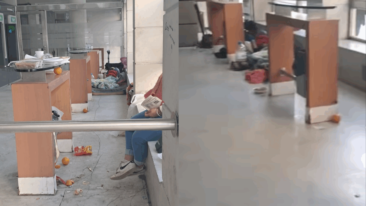 Cajero usurpado: denuncian condiciones insalubres en cajeros del centro platense