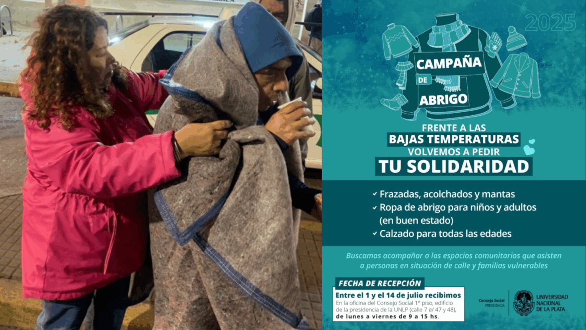 La UNLP organiza una campaña de donación de ropa de abrigo