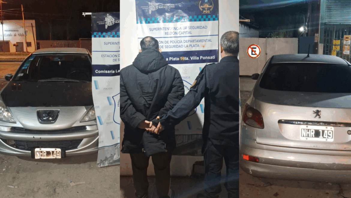 Detuvieron a un hombre con un auto robado