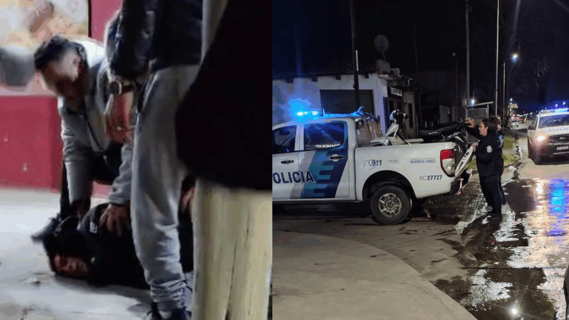 Vecinos y comerciantes redujeron a un ladrón y lo entregaron a la policía tras un intento de robo