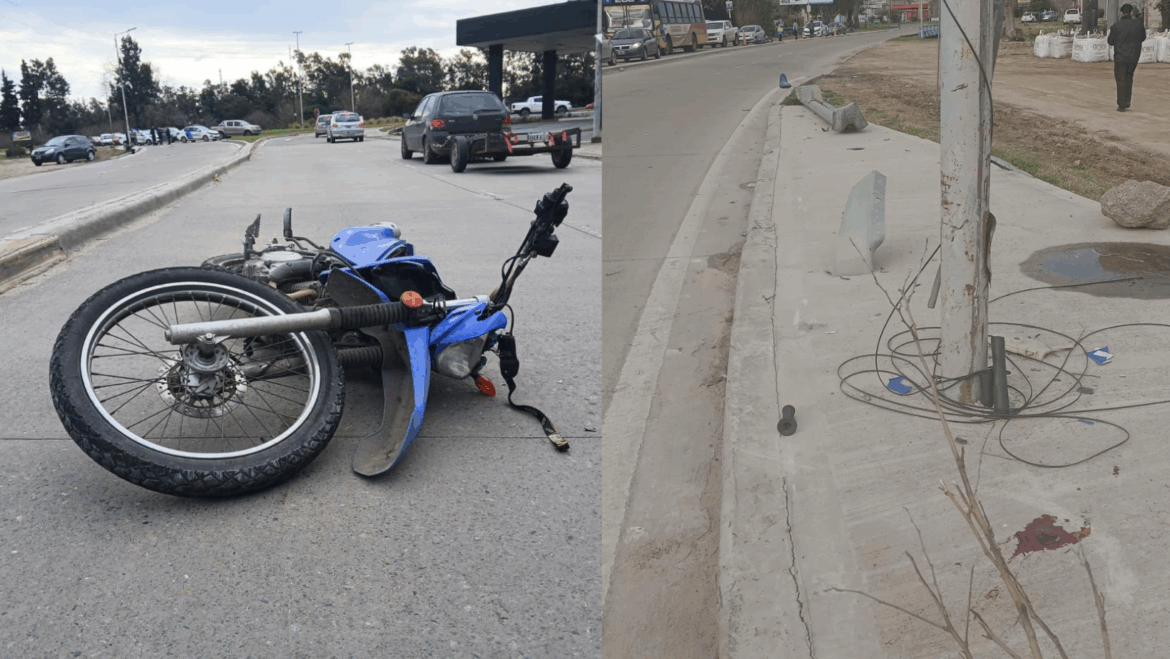 Berisso: un motociclista murió tras chocar contra un poste en la Rotonda Favaloro