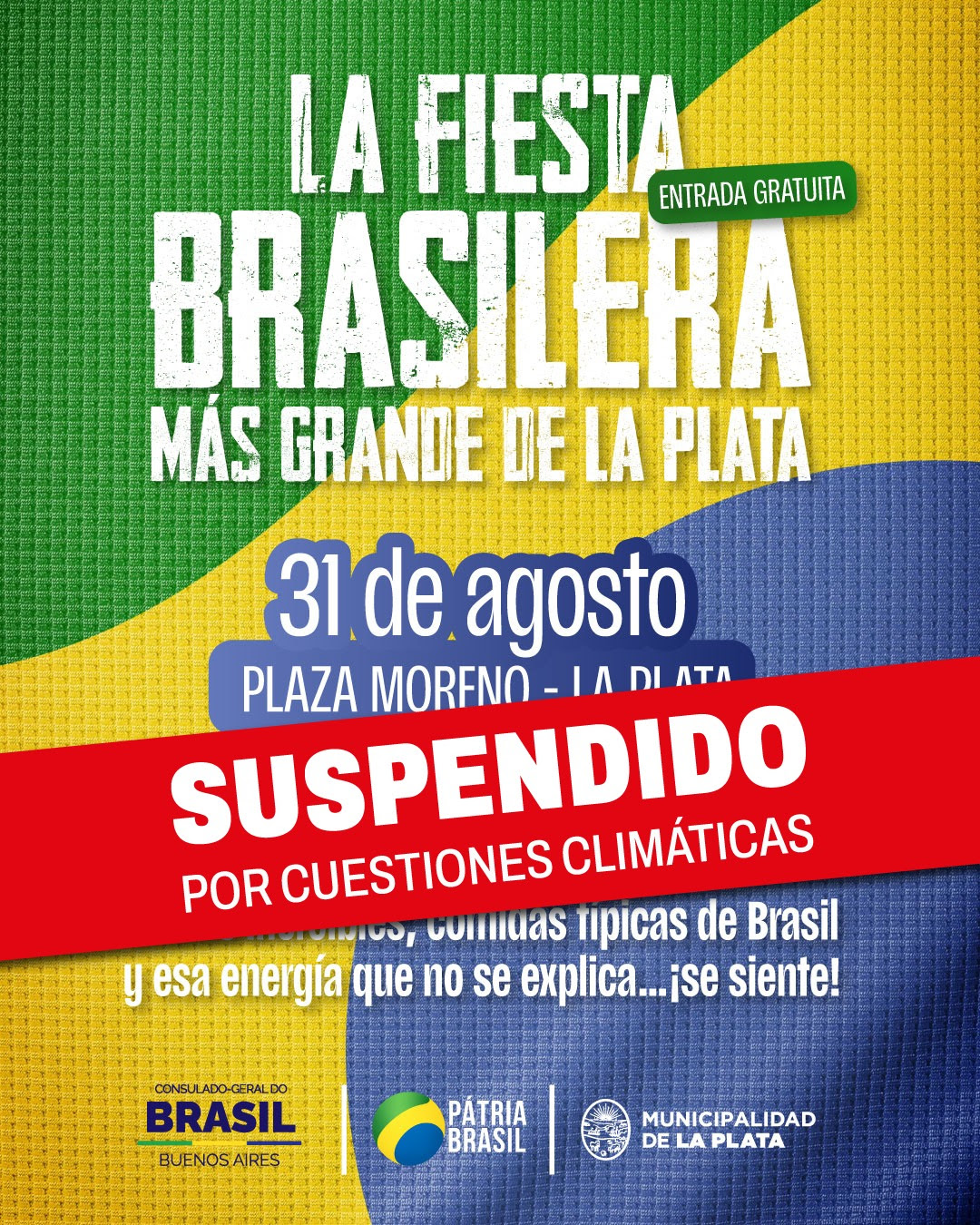 Se reprogramó el “Brazilian Day” por cuestiones climáticas