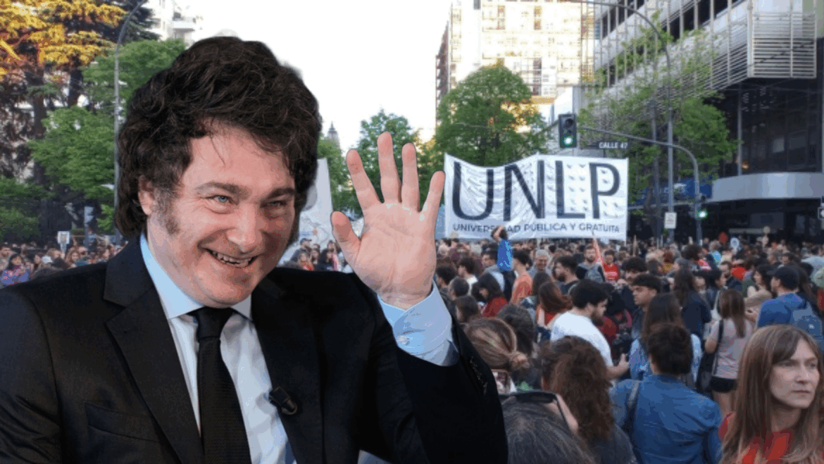 Milei vetó el financiamiento universitario y la UNLP anunció un paro de 24 horas