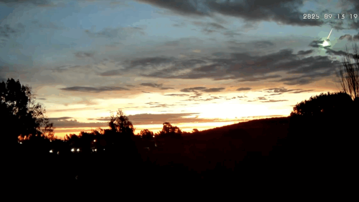 Un bólido iluminó el cielo y sorprendió a vecinos de distintas ciudades