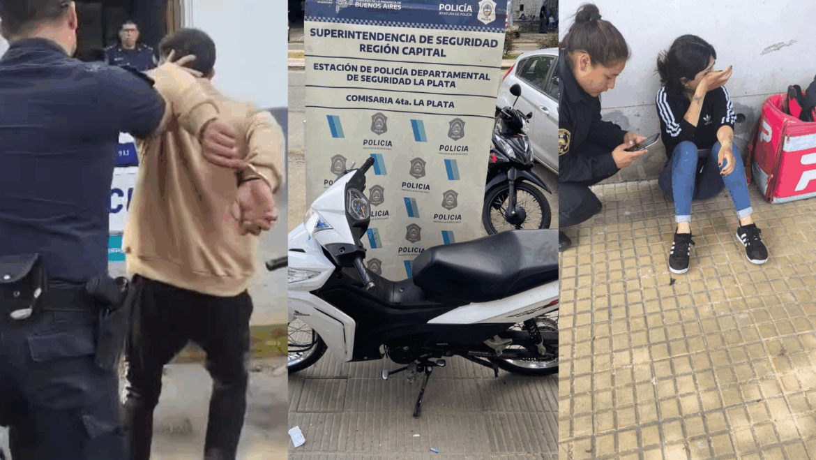 La Plata: detuvieron a un ladrón tras el violento asalto a una joven repartidora