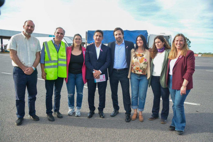 Marinucci y Kreplak encabezaron un operativo de seguridad vial y sanitario