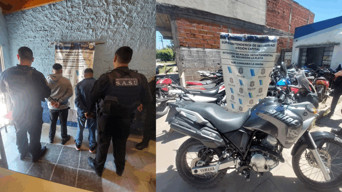 La Plata: dos hombres fueron detenidos con una moto robada y documentación falsa