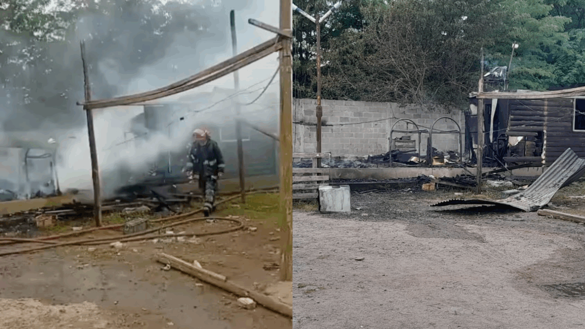 Un incendio devastó una vivienda en San Carlos y dejó a una familia sin nada