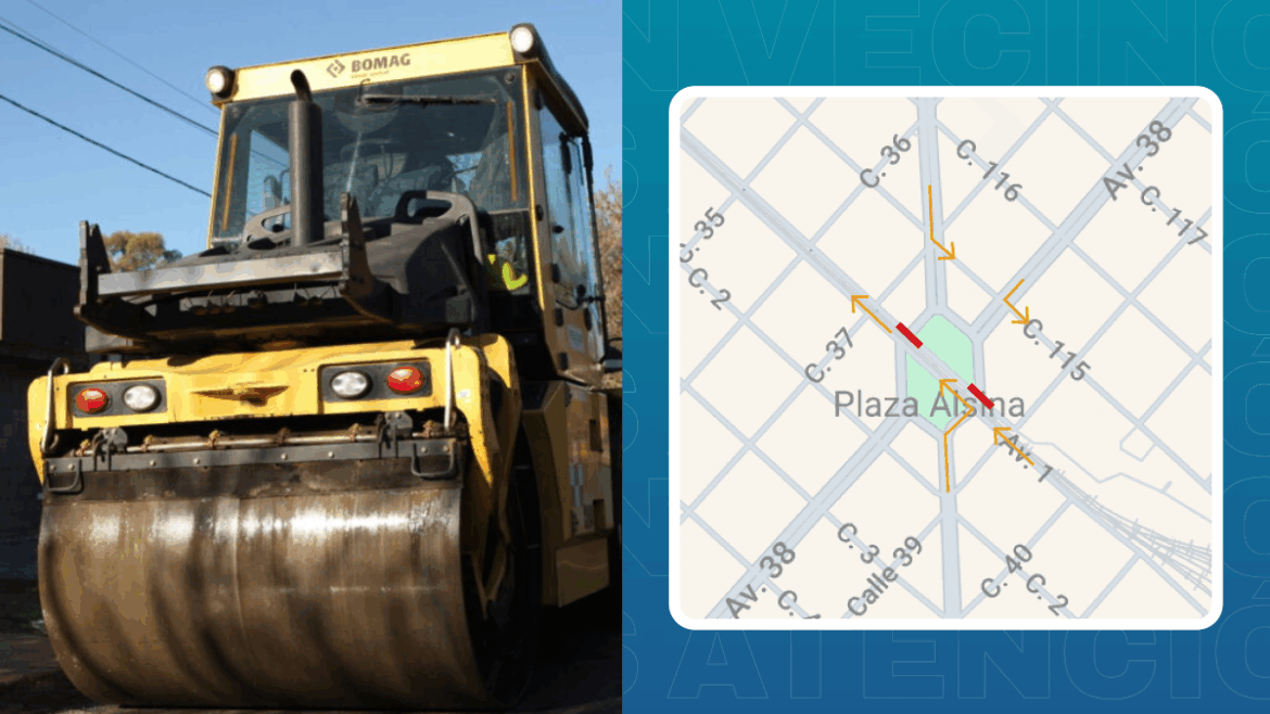 Informan desvíos en la circulación por obras en el paso a nivel de 1 y 38