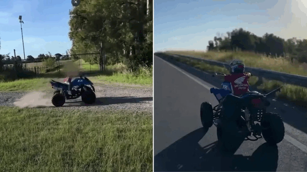 Un hombre será inhabilitado por permitir que su hijo de 5 años manejara un cuatriciclo