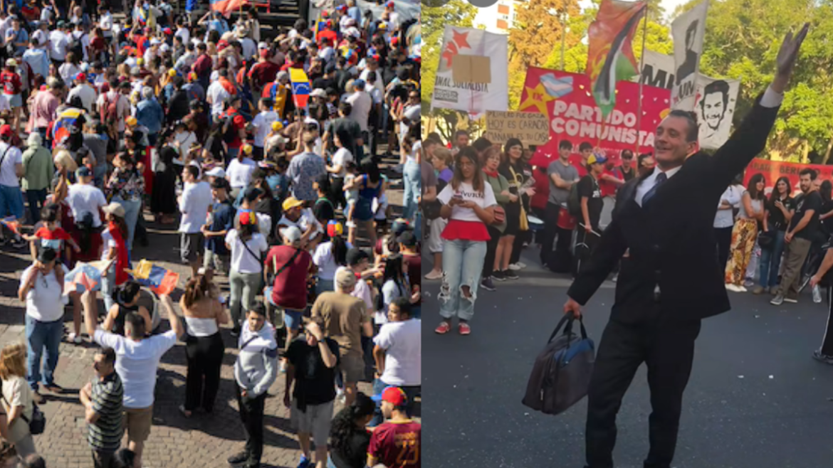Entre festejos de venezolanos y repudios de organizaciones sociales: reacciones opuestas en La Plata tras la caída de Maduro