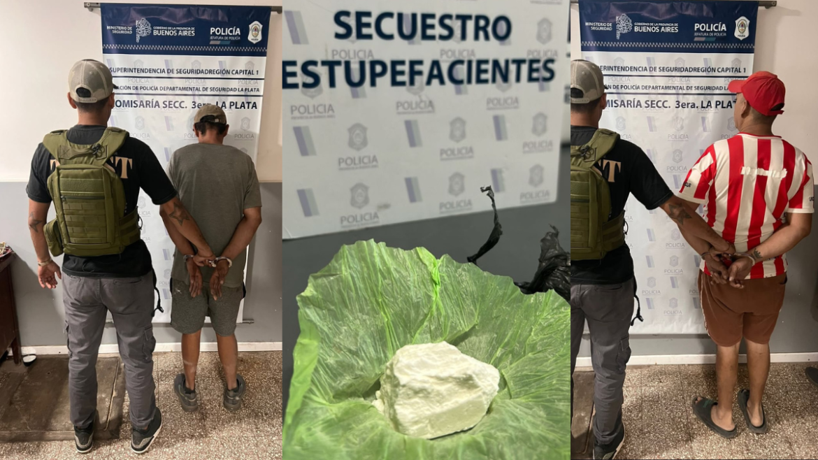 La Plata: detuvieron a dos hombres acusados de vender droga en la vía pública