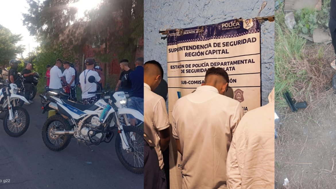 Tres detenidos tras una serie de allanamientos por un violento robo de moto en La Plata