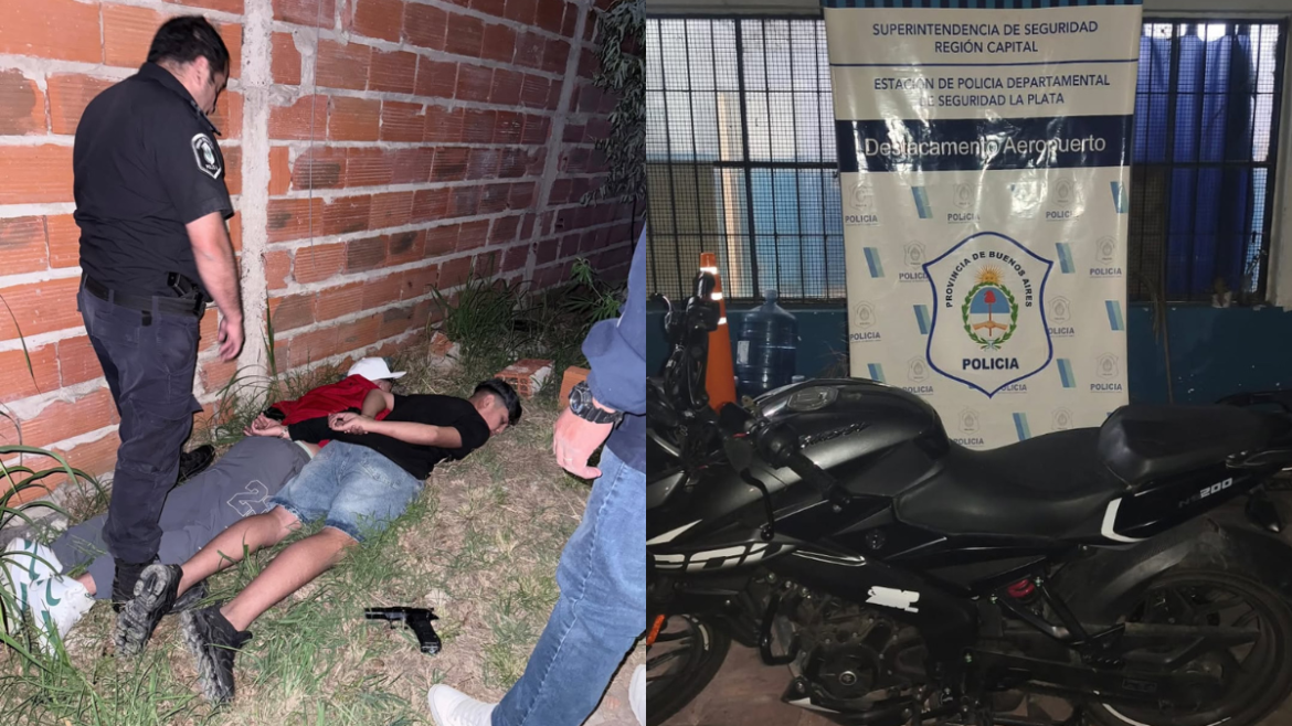 Detuvieron en La Plata a un joven y dos adolescentes acusados de una seguidilla de robos de motos