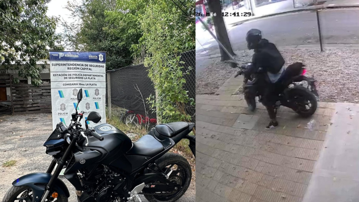 Cayó en La Plata un motochorro que robaba en una moto de alta cilindrada