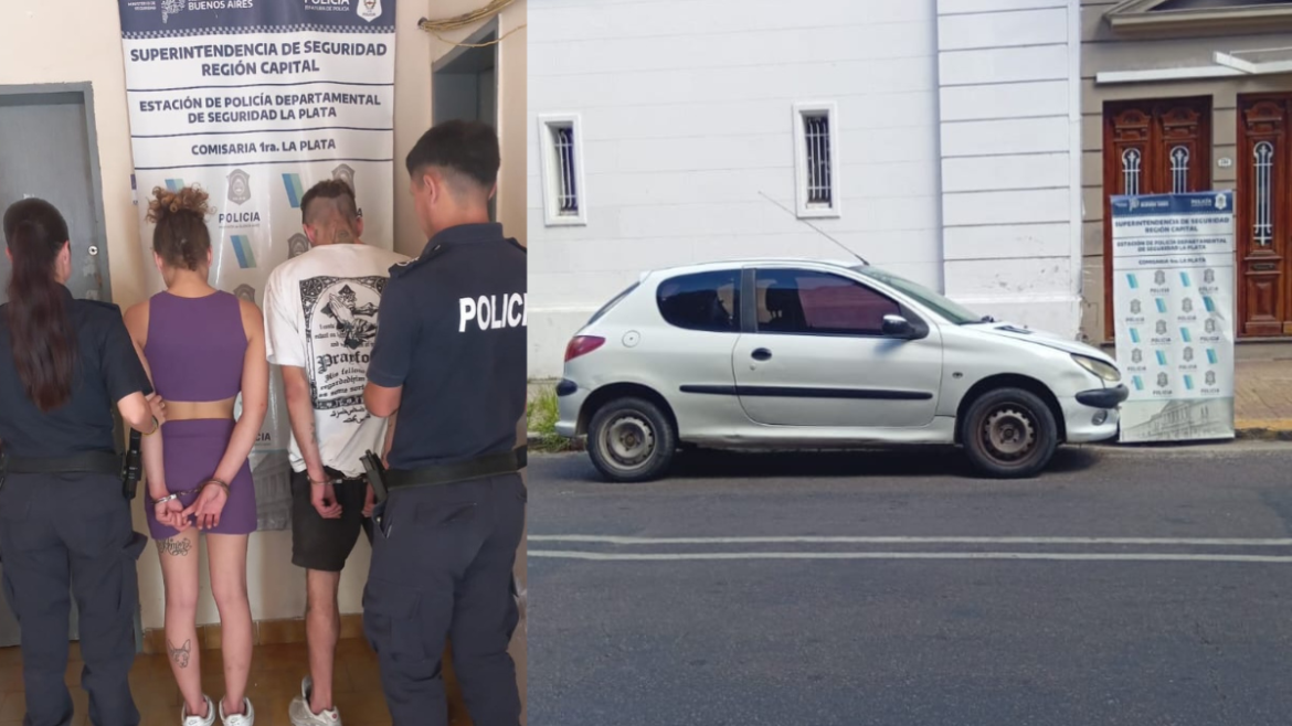 Detuvieron a dos personas tras el robo de un auto en el centro platense