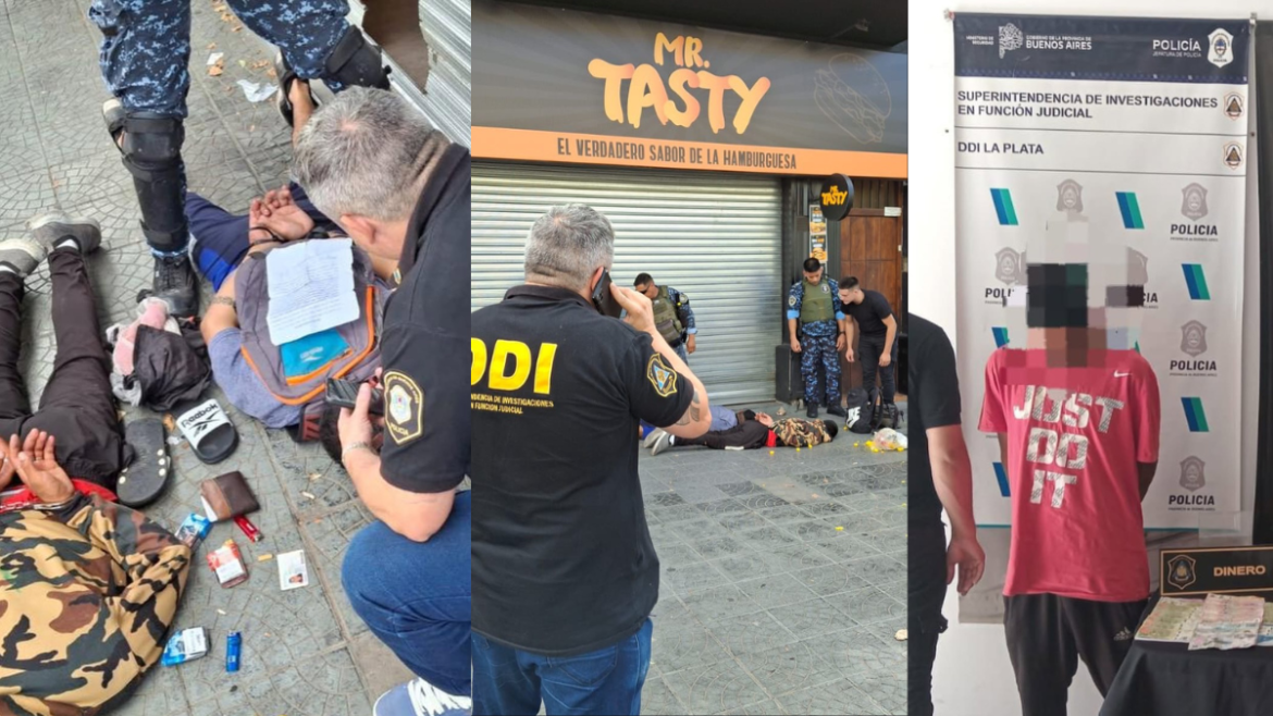 Intentaron asaltar un local de hamburguesas y terminaron detenidos en La Plata