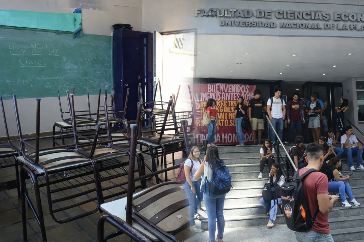 Paro desigual en la UNLP: fuerte impacto en las escuelas y funcionamiento parcial en la mayoría de las facultades