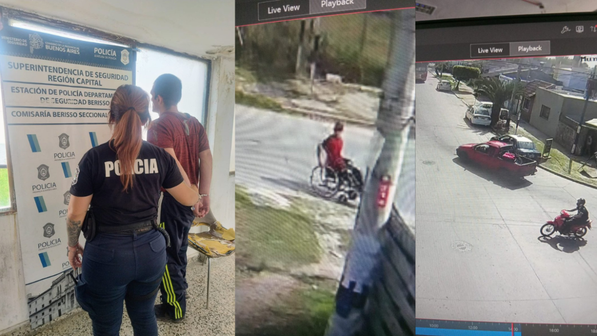 Robó una camioneta en Berisso, la dejó abandonada y lo atraparon tras intentar escapar en silla de ruedas
