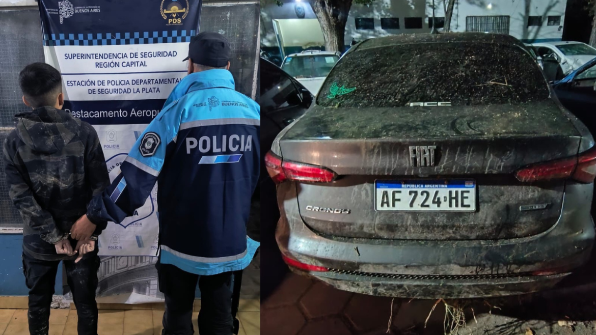 Robo, fuga y choque en una zanja: cayeron dos ladrones armados en Villa Elvira