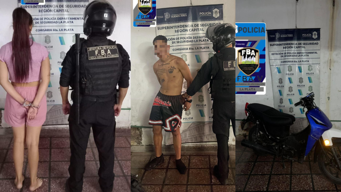 Intentaron escapar de la policía y terminaron detenidos en La Plata: la moto era robada