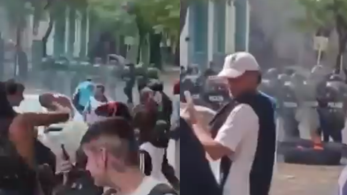 La Plata: una protesta frente a Desarrollo Social terminó con momentos de fuerte tensión