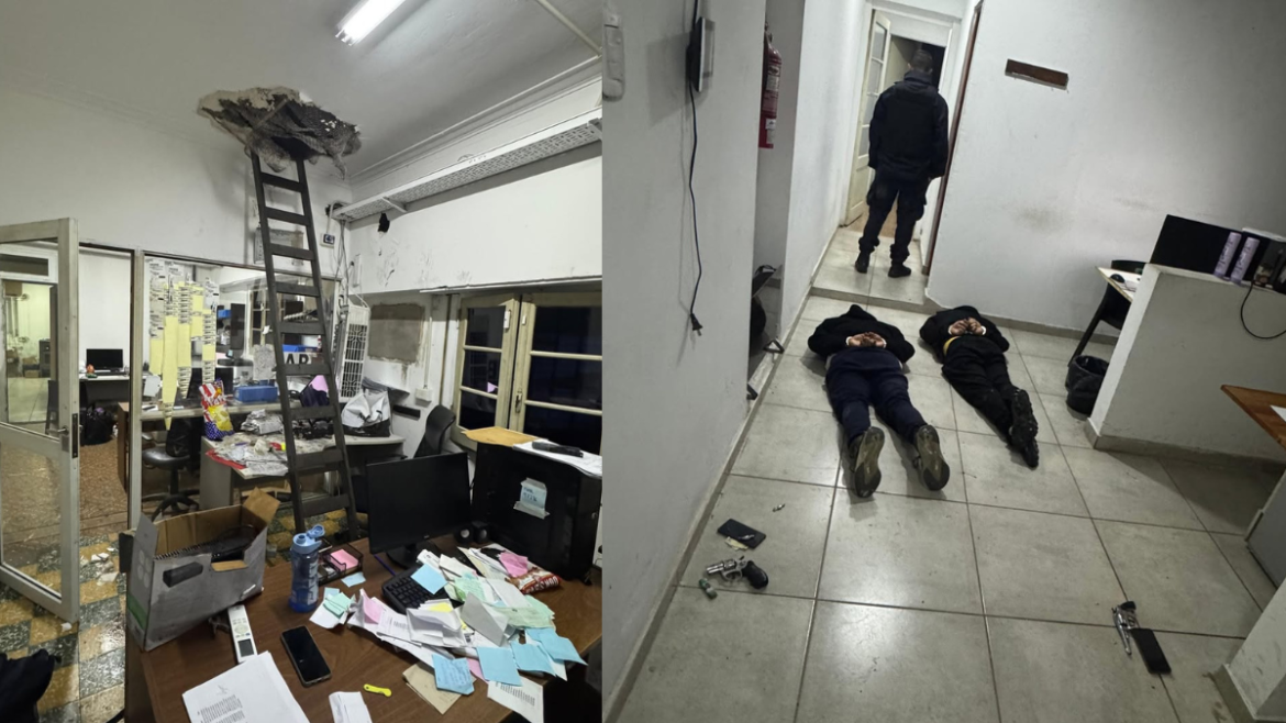 Atraparon a dos ladrones armados dentro de una distribuidora tras ingresar por el techo