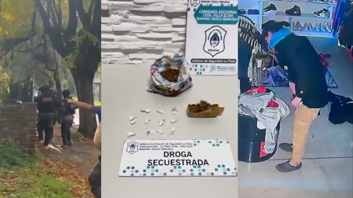 Detuvieron en Villa Elisa a un joven acusado por robos en comercios y hallaron droga en un allanamiento
