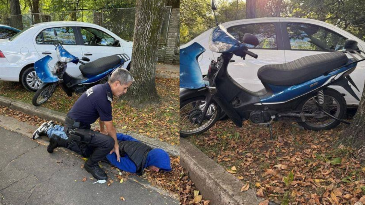 Intentó robar una moto, escapó corriendo, fue detenido y liberado por ser menor