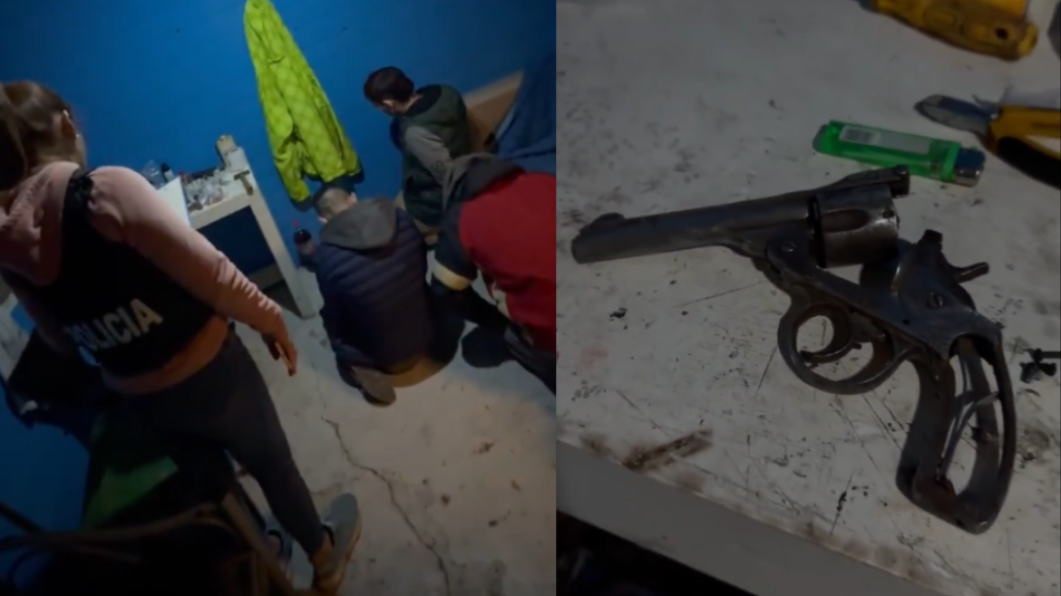 Cinco aprehendidos en Barrio Aeropuerto tras allanamientos: incautaron armas, drogas y objetos robados