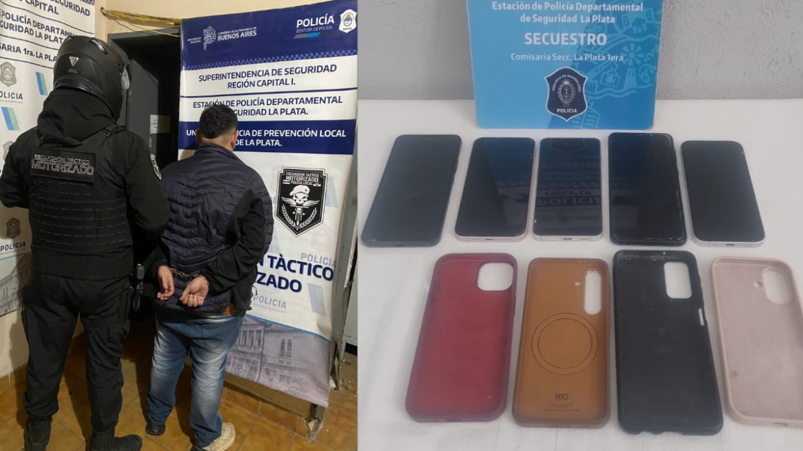 Detuvieron a un ladrón con cinco celulares robados tras un recital en el Club Atenas