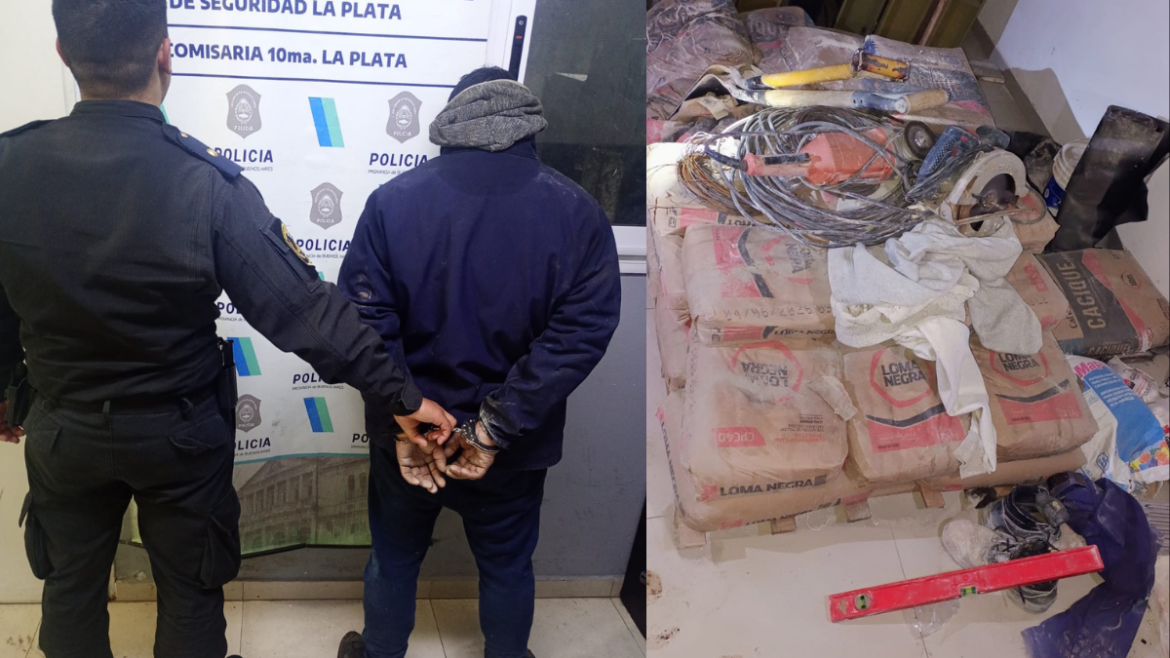 Detuvieron a un ladrón dentro de una obra en construcción de City Bell