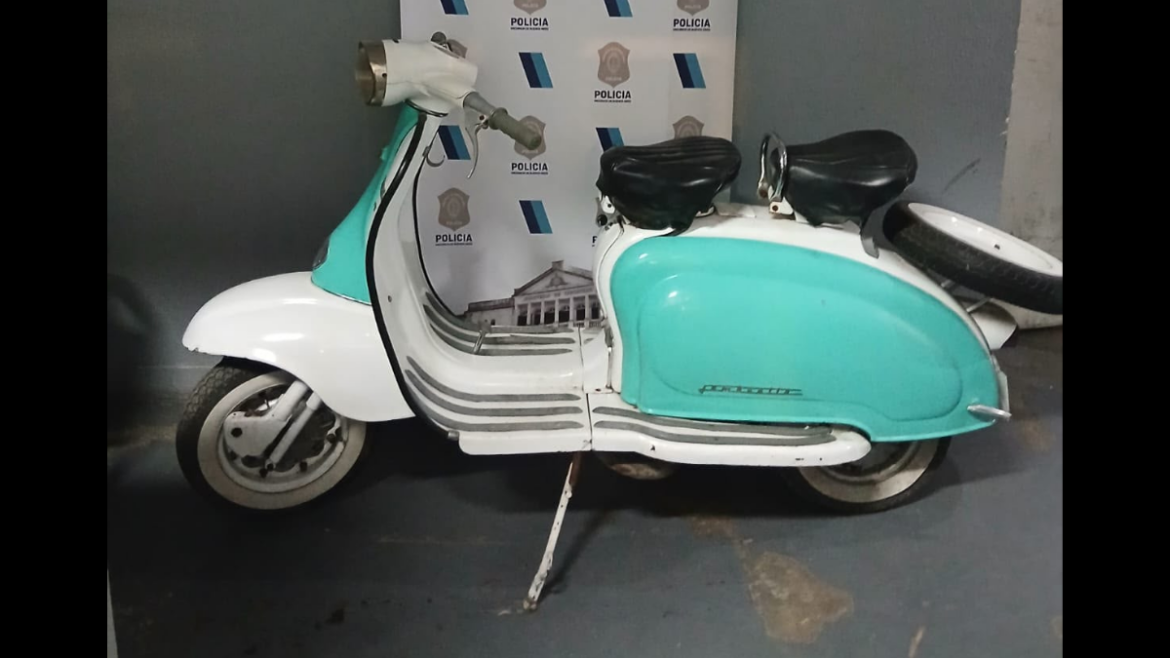 Recuperaron en Gonnet una Siambretta robada que era ofrecida por Marketplace
