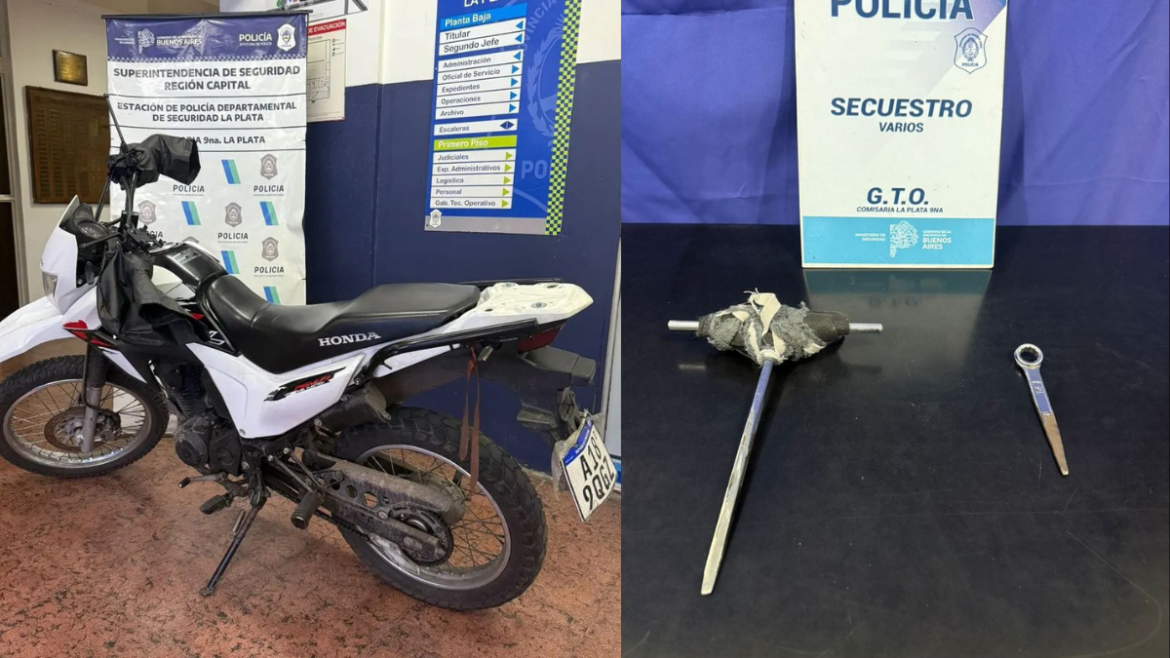Demoraron a un menor tras un intento de robo de una moto en La Plata
