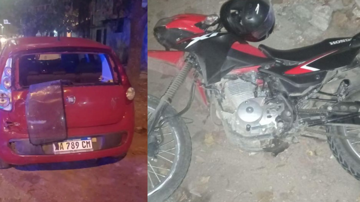 Un policía resultó herido tras un choque entre una moto y un auto en La Plata