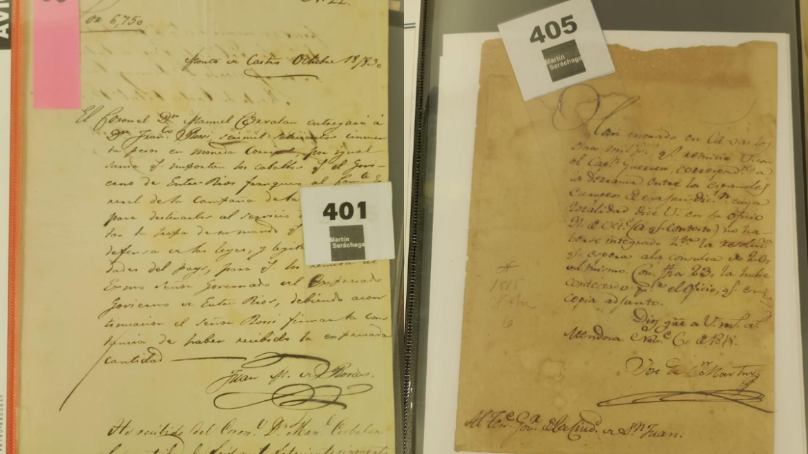 Secuestran documentos históricos de San Martín, Rosas y otros próceres que iban a ser subastados