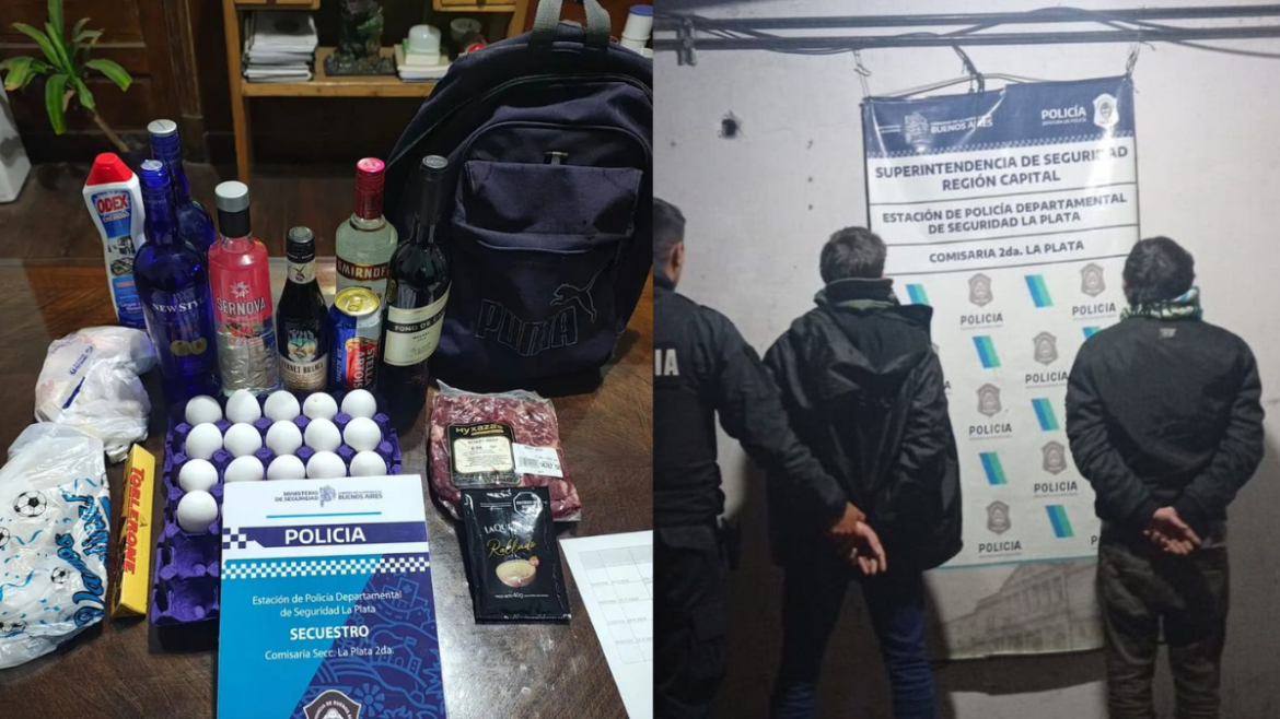 Cayeron dos hombres acusados de intentar llevarse mercadería de un comercio en La Plata