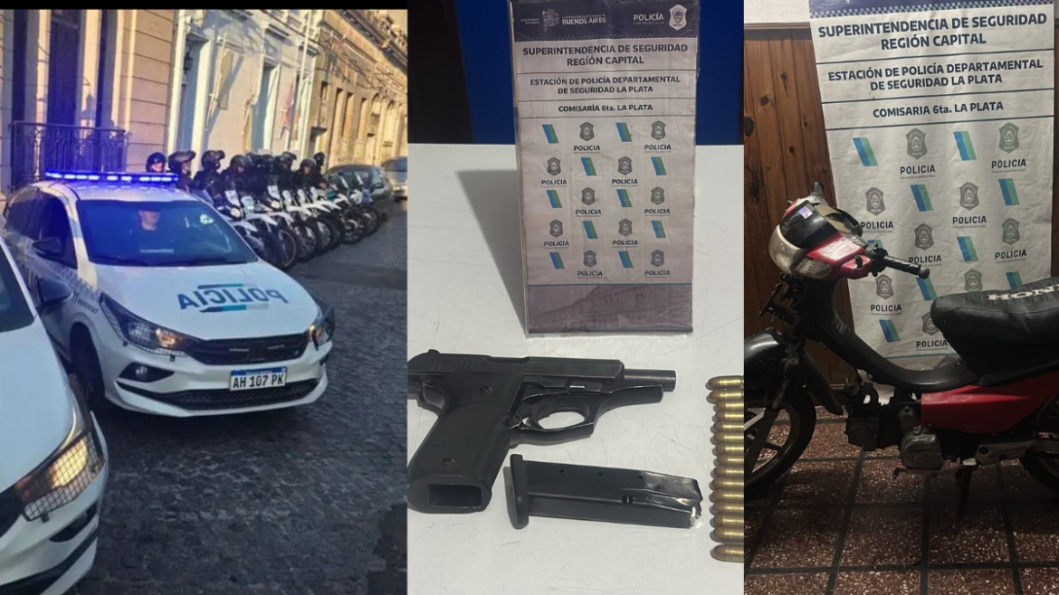 Megaoperativo en Tolosa: detuvieron a siete personas, secuestraron motos y un arma de fuego