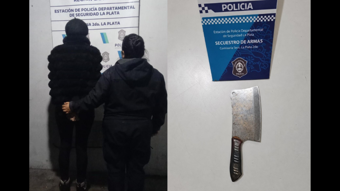 Detuvieron a una mujer acusada de amenazar con un cuchillo a su expareja en La Plata