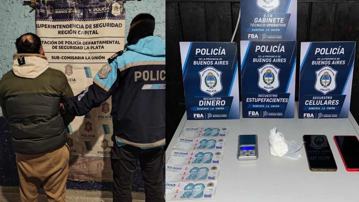 Detuvieron en La Plata a un hombre acusado de vender cocaína al menudeo